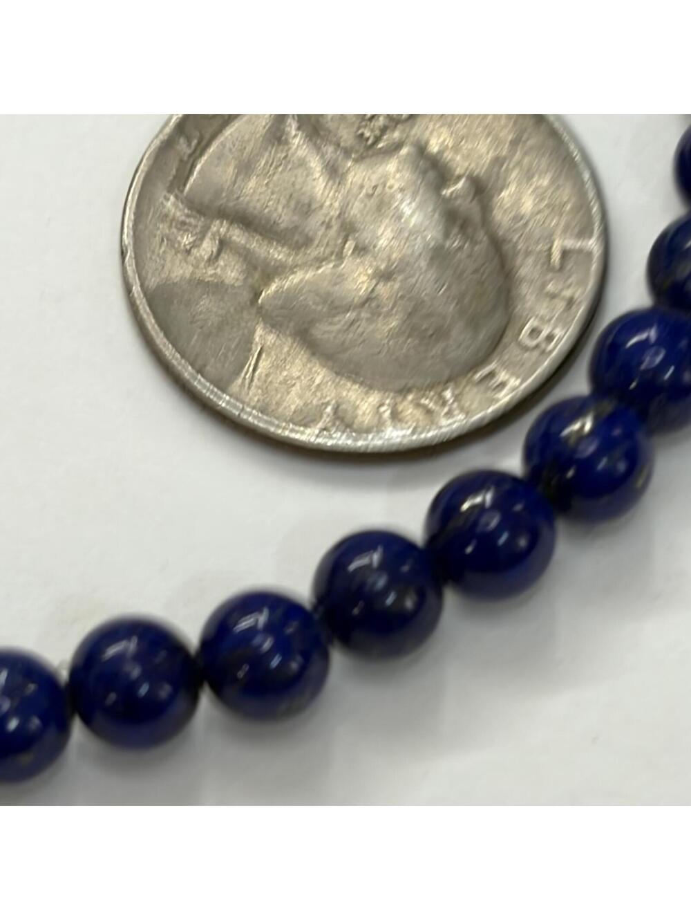 Southwestern Lapis Lazuli necklace with sterling claps - Picture 6 of 6